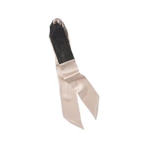 Brunello Cucinelli Monili Bead Silk Head Scarf, Beige